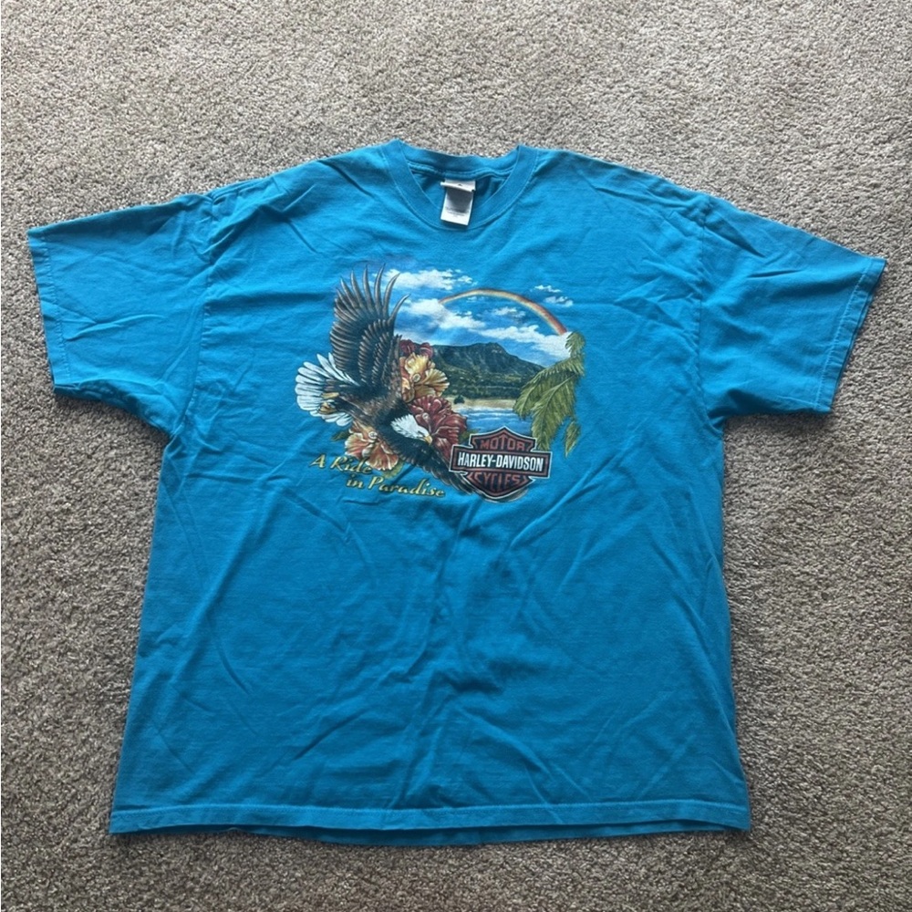 Harley-Davidson Teal Cotton Tee